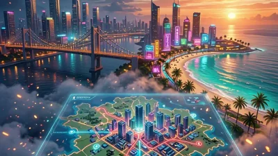GTA VI em 2026: Liberty City, Vice City e o mapa de Leonida